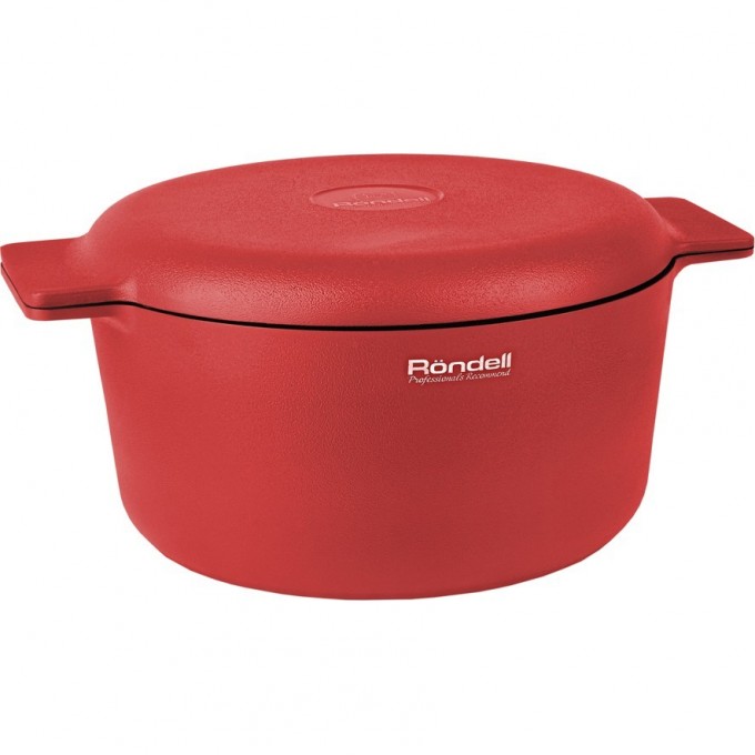 Кастрюля с крышкой RONDELL RED EDITION 24 см, 4,6 л RDA-1118